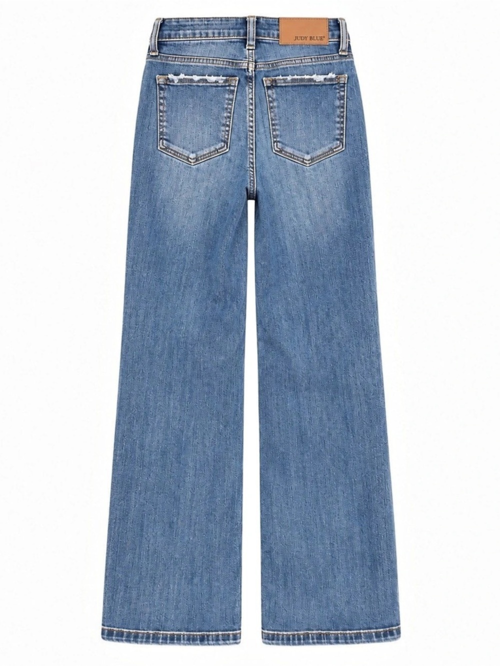 Judy Blue High Rise Cropped Wide Leg Jeans Distressed Size 3/26 - Picture 2 of 5